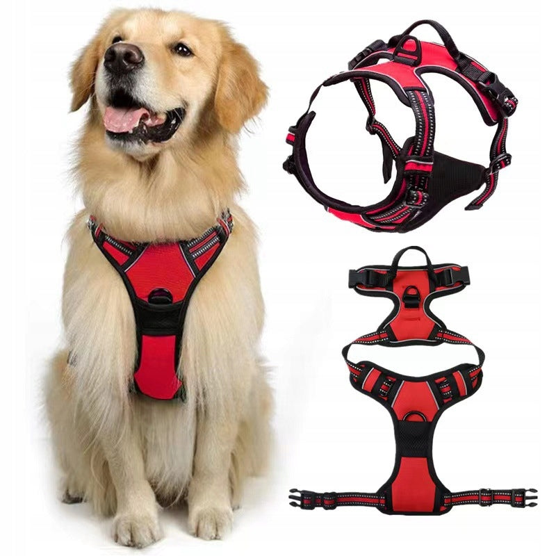 DOG HARNESS PRESSURE-FREE ADJUSTABLE REFLECTIVE L