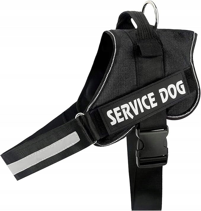 DOG HARNESS REFLECTIVE ADJUSTABLE VEST SIZE L BLACK