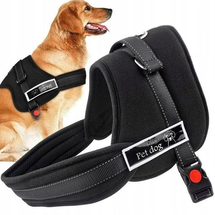 DOG HARNESS STRONG COMFORTABLE FOR SHEPHERD PRESSURE-FREE ros. M