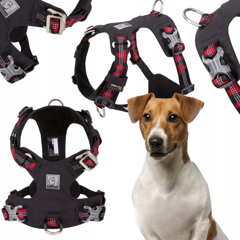 DOG HARNESS WATERPROOF LIGHT REFLECTIVE TRUELOVE ADVENTURE DOG BLACK S