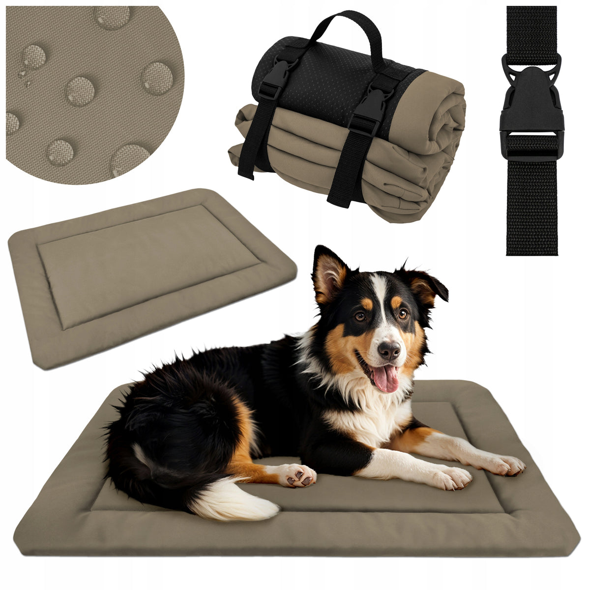 DOG HIKING MAT 90x65 CM WATERPROOF FOLDING PORTABLE BED