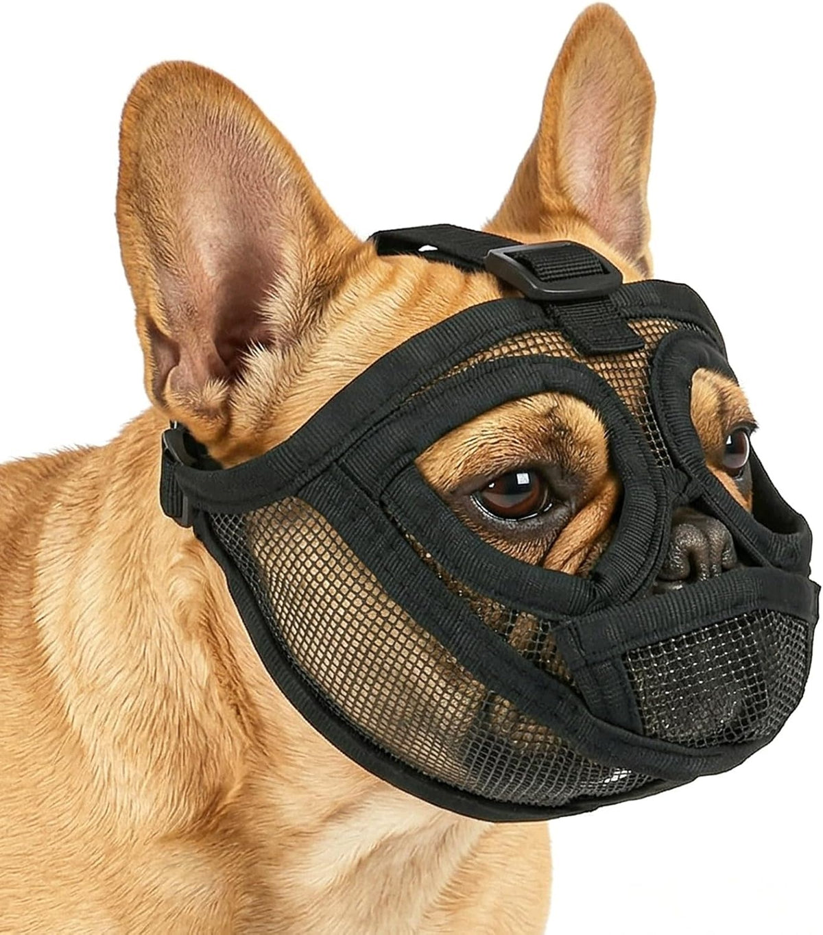 DOG MUZZLE ADJUSTABLE SOFT BREATHABLE MESH STRONG