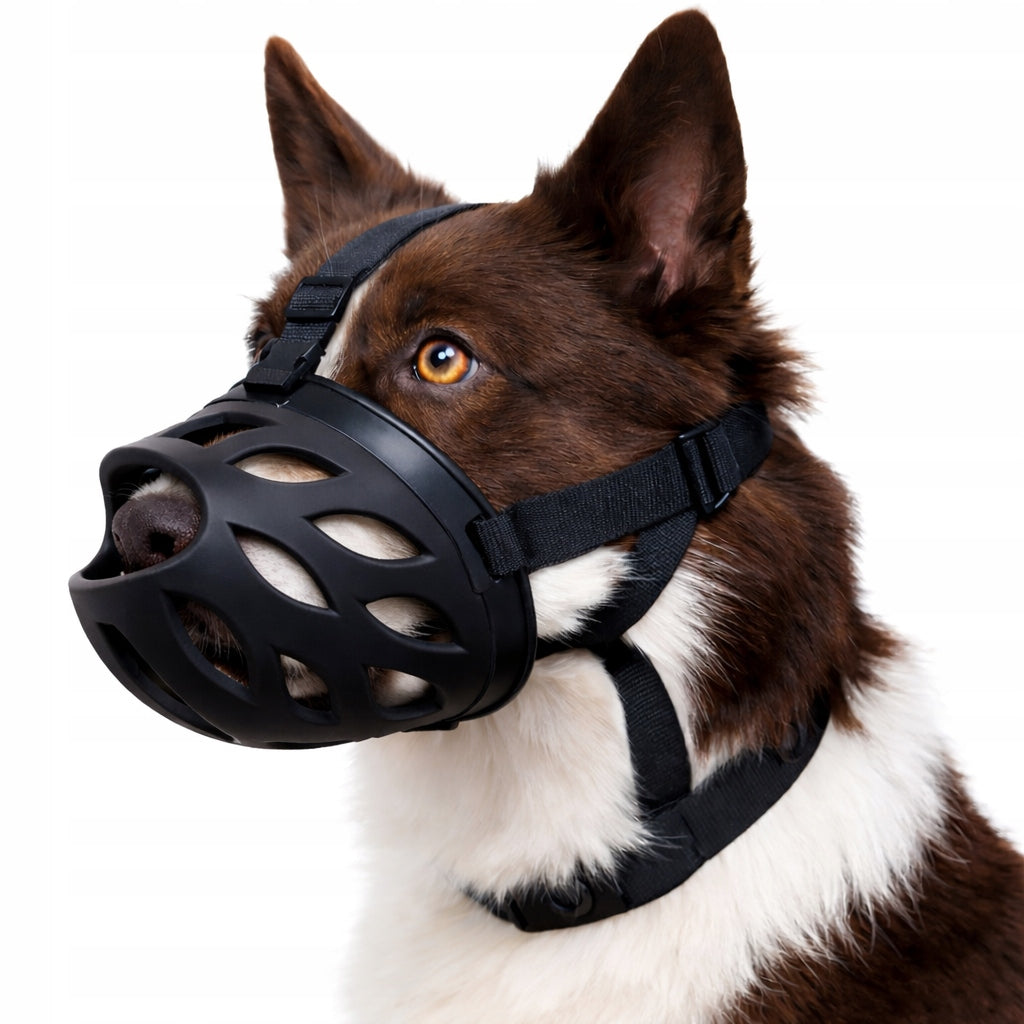 DOG MUZZLE PHYSIOLOGICAL ADJUSTABLE RUBBER COMFORTABLE LIGHTWEIGHT XXL