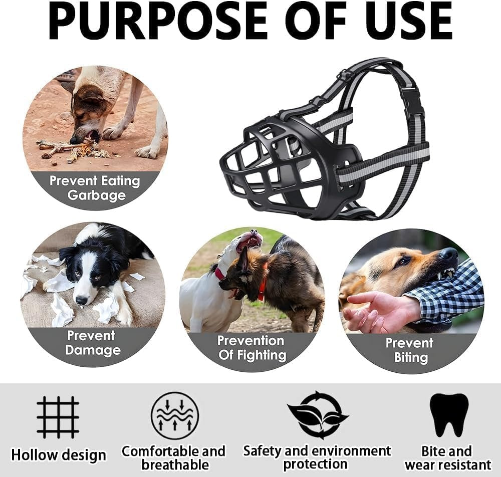 DOG MUZZLE SOFT RUBBER BREATHABLE ADJUSTABLE SIZE Manufacturer code KAGANIEC PSA MIĘKKA GUMA ODDYCHAJĄCA REG