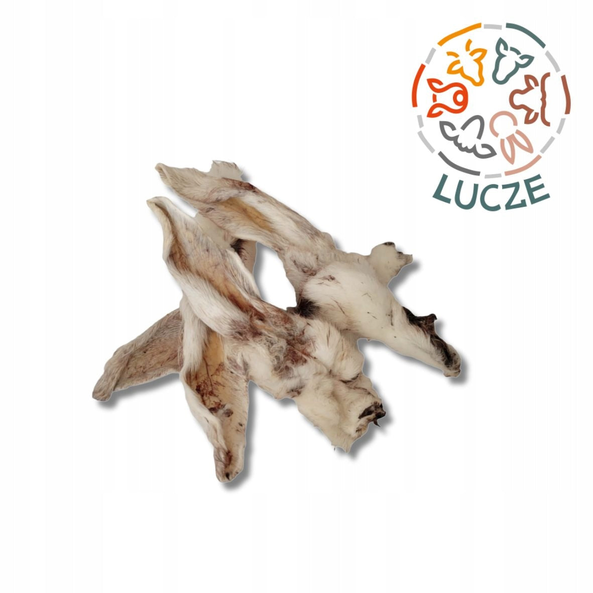 DOG TREAT Rabbit Ears with Fur 10pcs 100% NATURAL Teether Manufacturer code 5905191387112