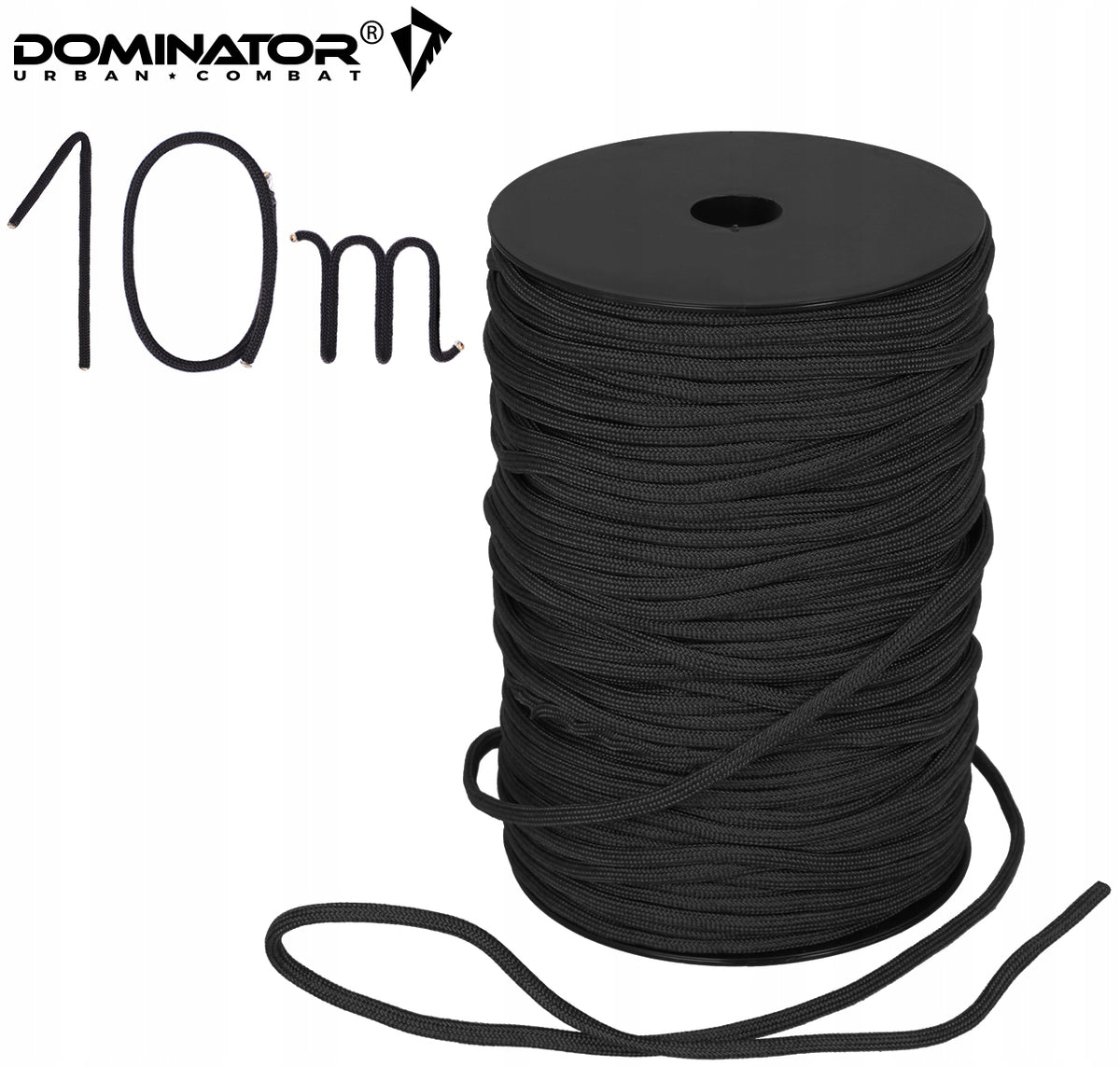 DOMINATOR ROPE PARACORD NYLON BLACK 10mb. Manufacturer code 000000000000007431