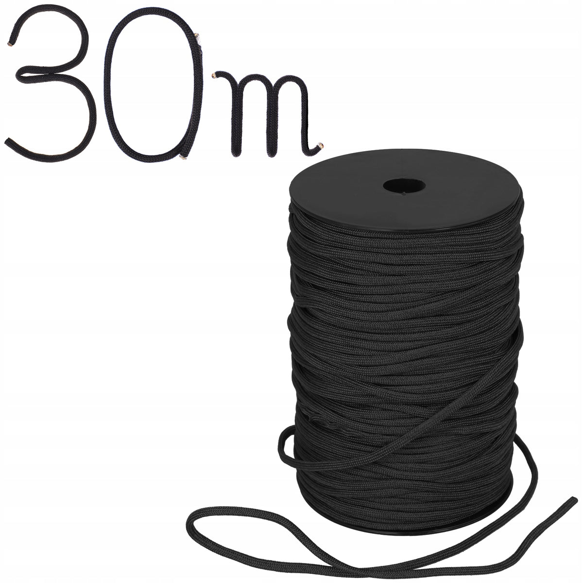DOMINATOR ROPE PARACORD NYLON BLACK 30mb.