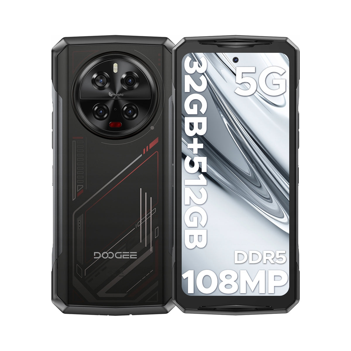 DOOGEE V40 5G Červená