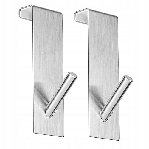 DOOR HOOKS STAINLESS STEEL FOR TOWELS CLOTHES SET OF 2 steel
