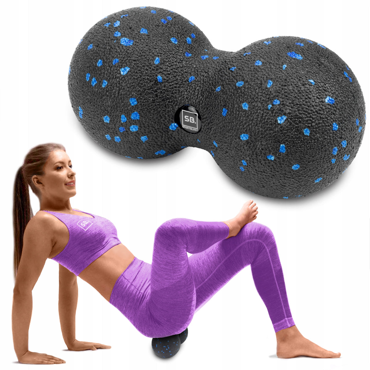 DOUBLE BALL DUOBALL FOR ROLLING MUSCLE MASSAGE HARD EPP 8CM