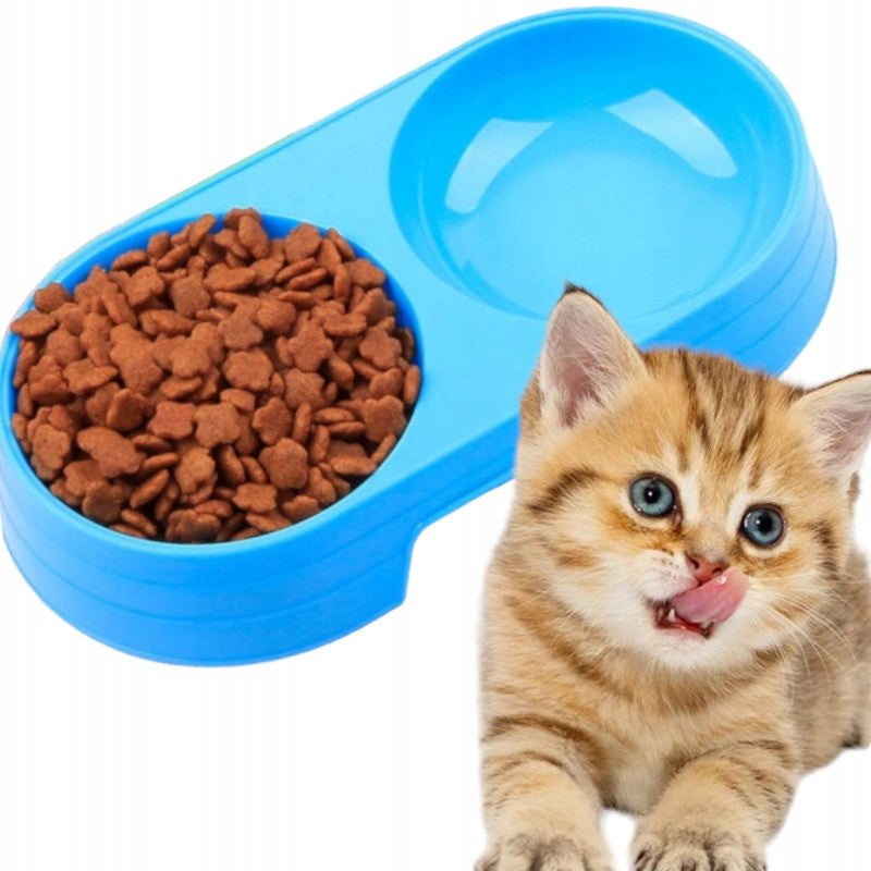 DOUBLE CAT BOWL FOR WATER FOOD PRACTICAL CAT BOWL