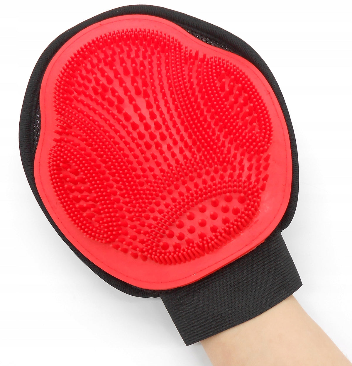 DOUBLE-SIDED RUBBER GLOVE FOR COMBING DOG HAIR