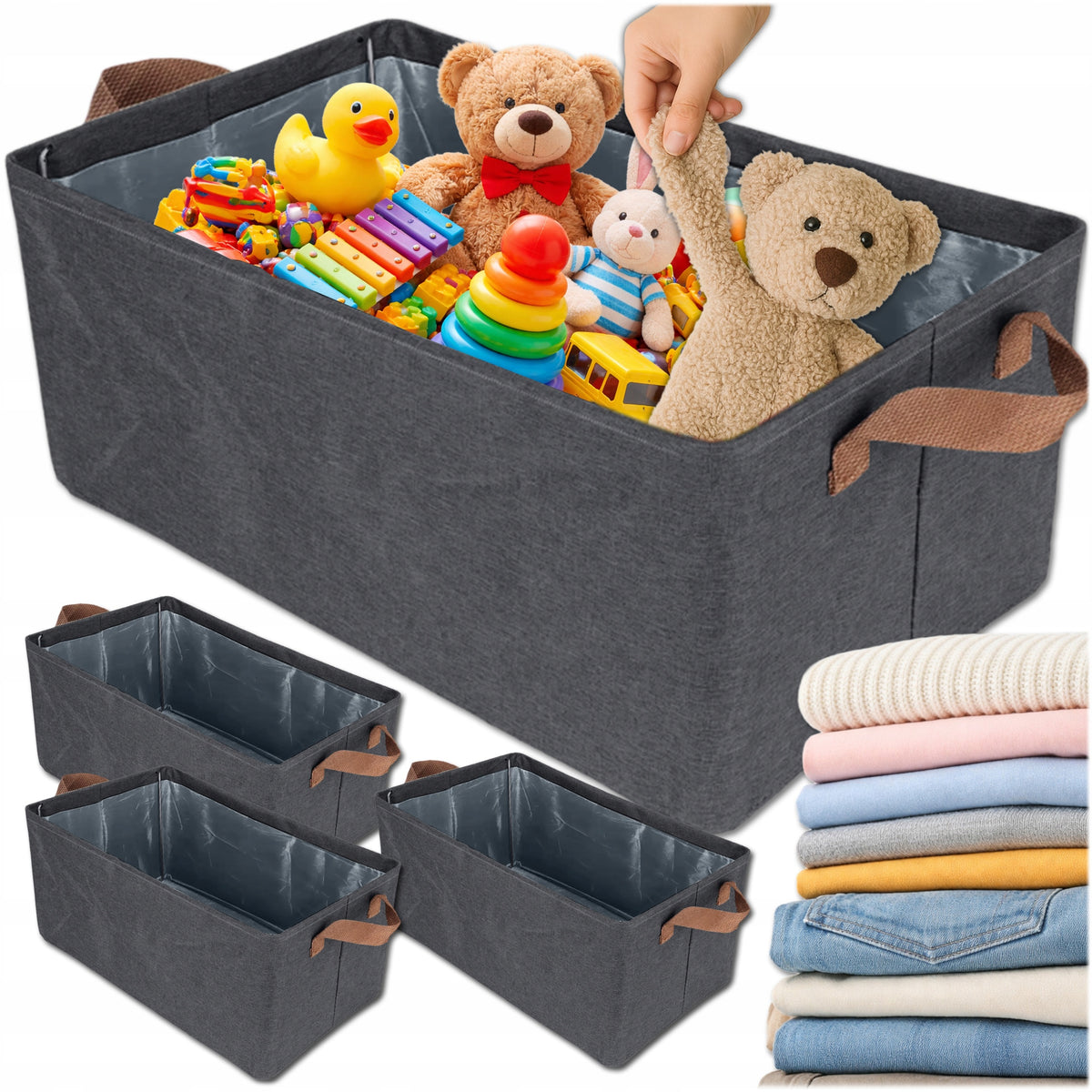 DRAWER CLOSET ORGANIZER LARGE WITH CLOTHES RACK FOLDING CONTAINER