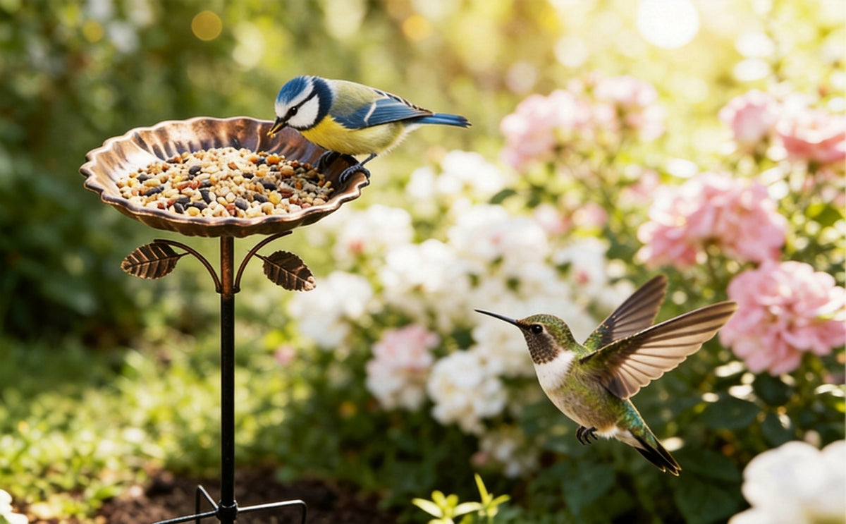 DRINKER BIRD FEEDER CAST IRON RUST RESISTANT STABLE BASE Packaging status original
