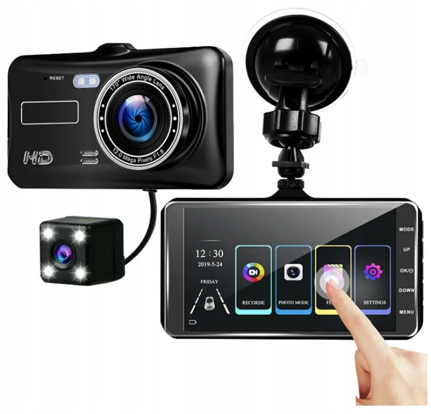 DRIVING VIDEO RECORDER CAR REVERSING CAMERA TOUCH SCREEN MenuPL