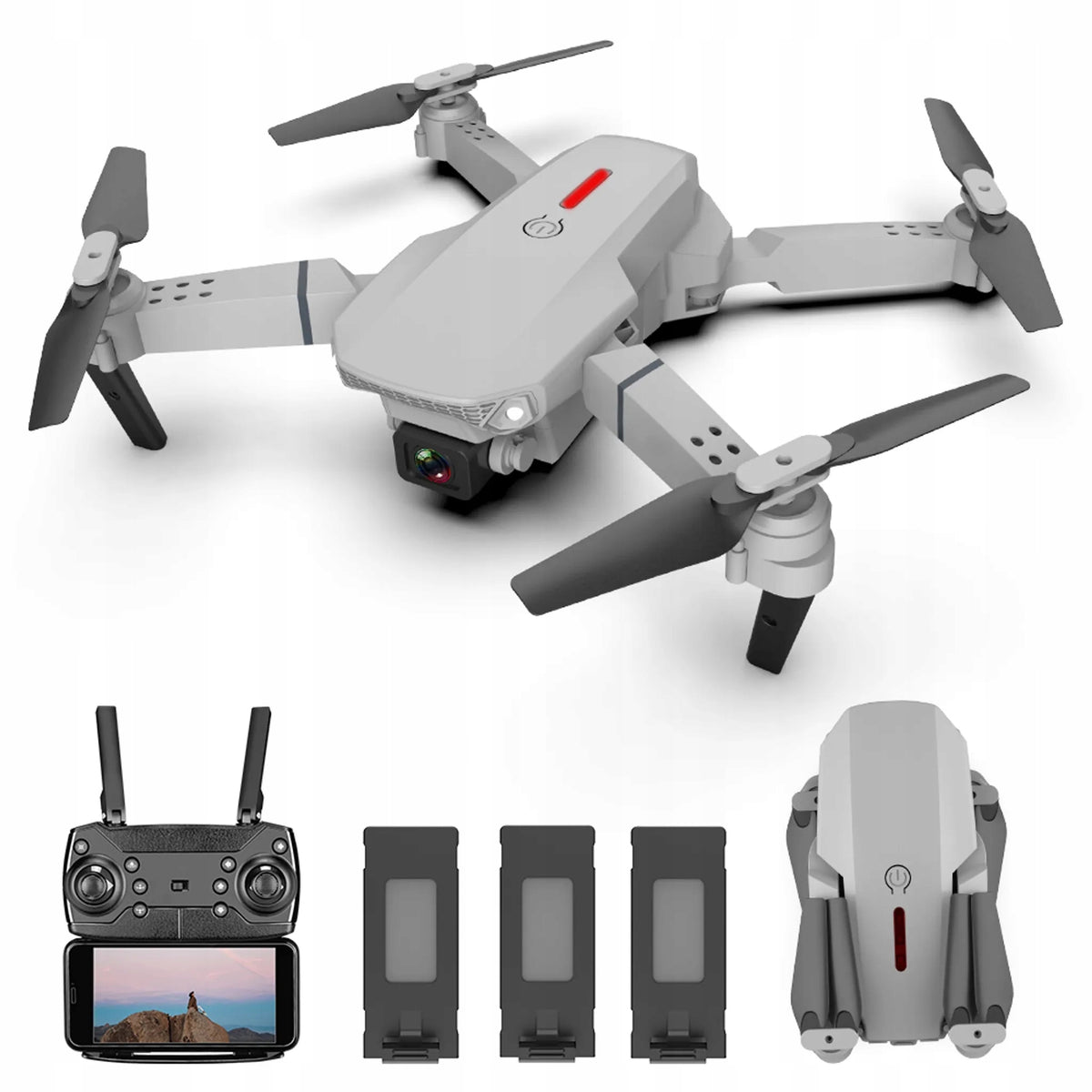 DRONE REMOTE CONTROLLED FOLDING DRONE SELFIE QUADCOPTER WITH HD MINI CAMERA