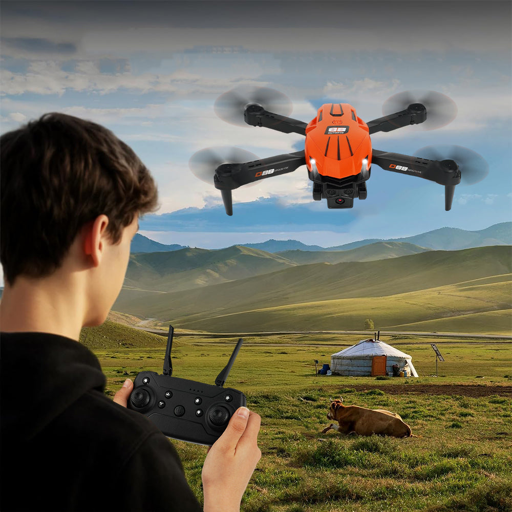 DRONE TOY WITH CAMERA KIDS WIFI LED REMOTE CONTROLLED FOR BEGINNERS Model D88 Drone