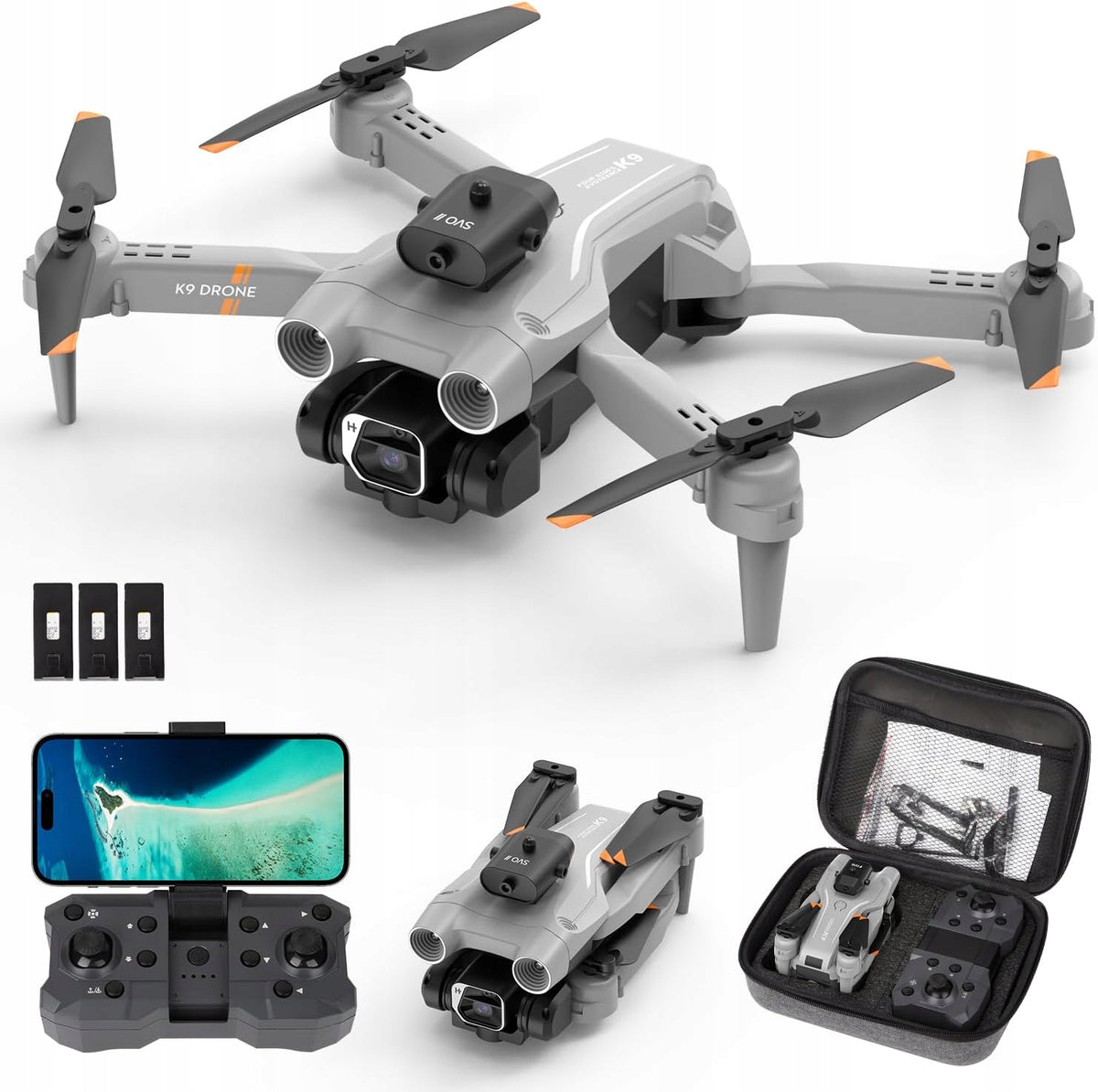 DRONE WITH CAMERA FOR ADULTS, FOLDING QUADCOPTER RC, GIFT FOR CHILDREN Packaging status original