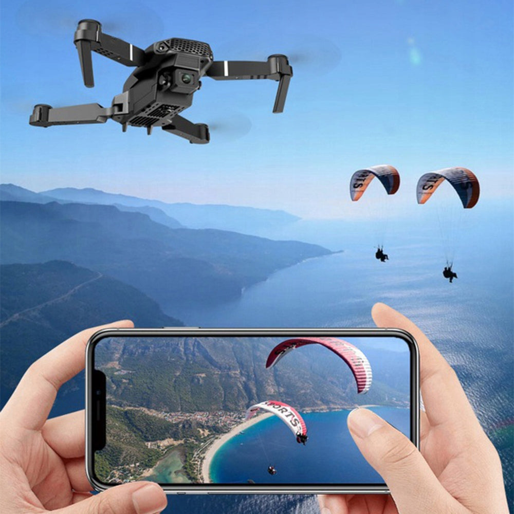 DRONE WITH CAMERA4K WIFI TRACK FLIGHT GRAVITY SENSOR FOLDING DESIGN FOR FAMILY Packaging status original