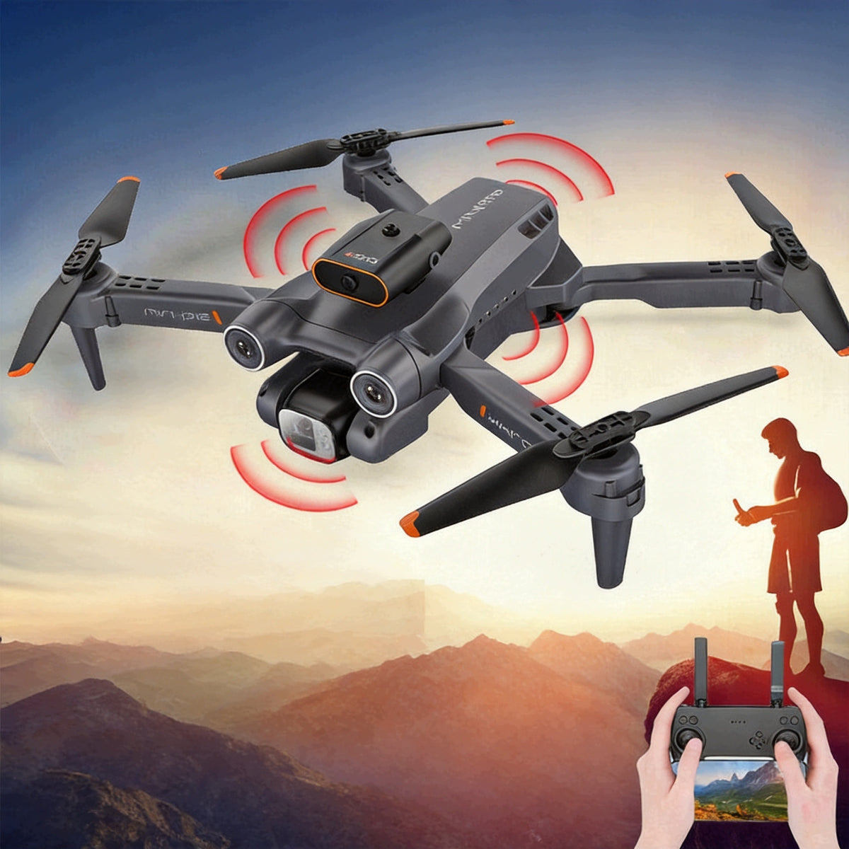 DRONE WITH CAMERAS AND 3 BATTERIES SPEED CONTROL 360 DEGREE ROTATION Brand Bedee