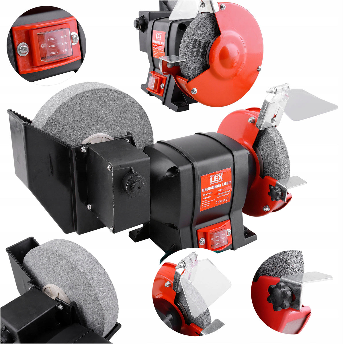 DRY AND WET TABLE GRINDER FOR SHARPENING, SLOW SPEED, 2 STONES