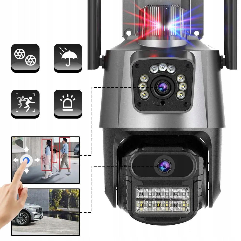 DUAL CAMERA 2IN1 OUTDOOR ROTATING IP WIFI FULL HD+ FOR 6MP SURVEILLANCE Packaging status original