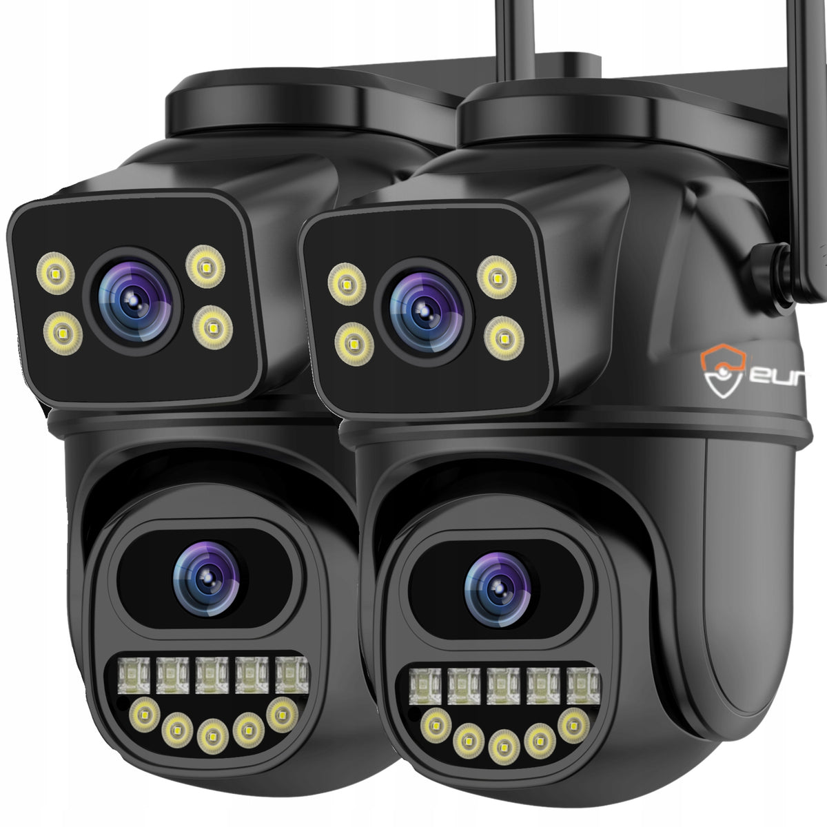 DUAL WIFI CAMERA FUNCTIONS AI OUTDOOR 4K ROTATING 10MPX ULTRA HD ZOOM