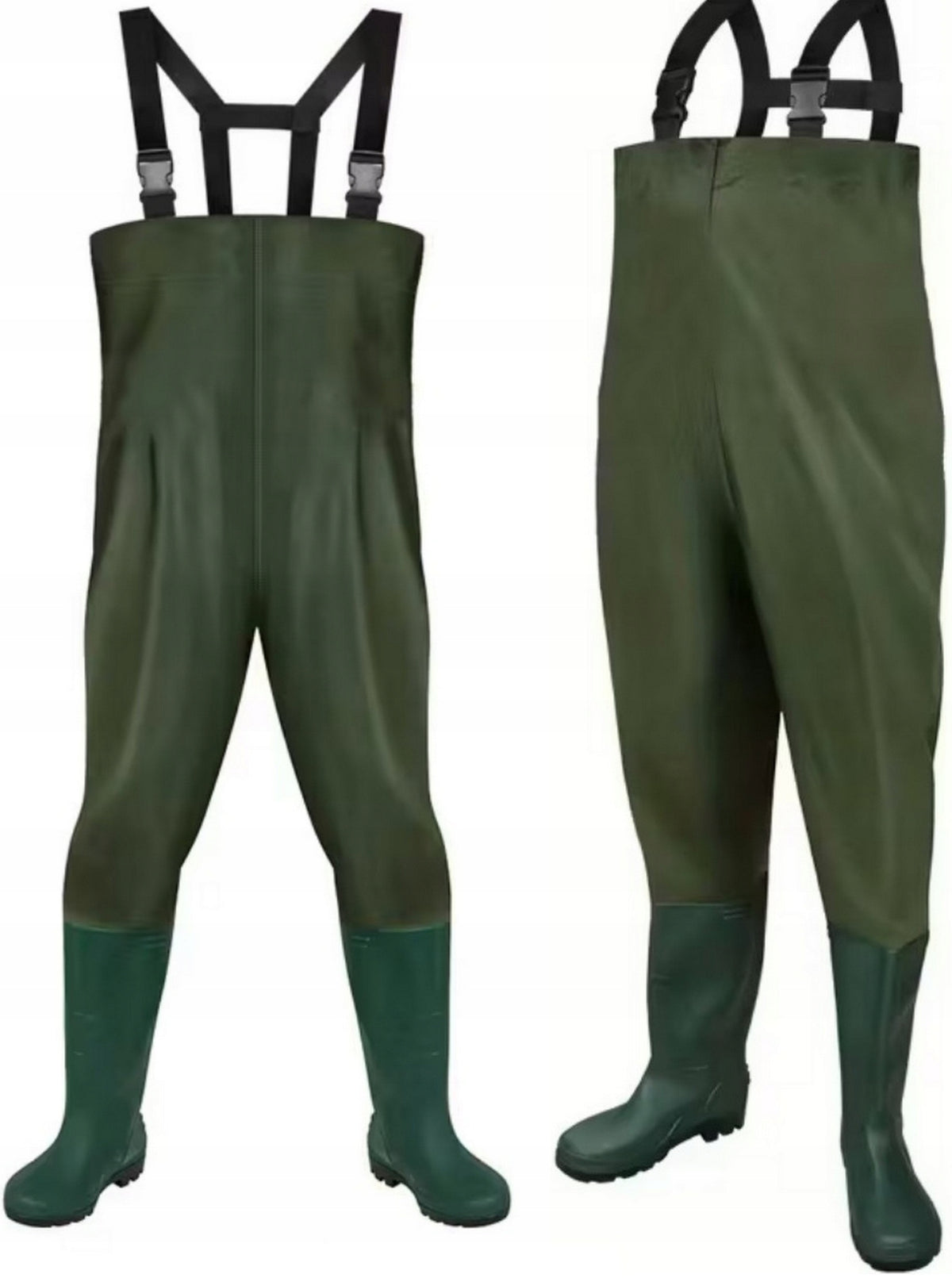DURABLE PVC WADERS TROUSERS NECO ADJUSTABLE SHOULDER STRAPS SIZE. 43