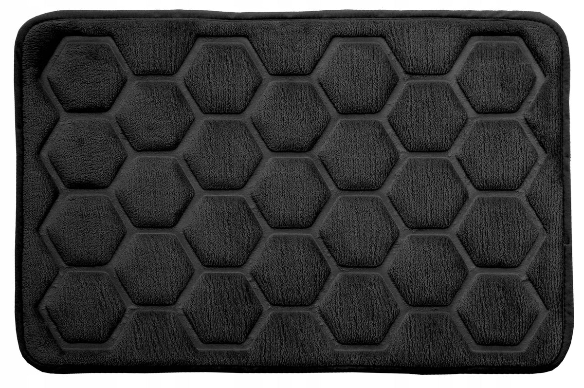 DUSCHY BATHROOM RUG ROCK 60x40cm BLACK