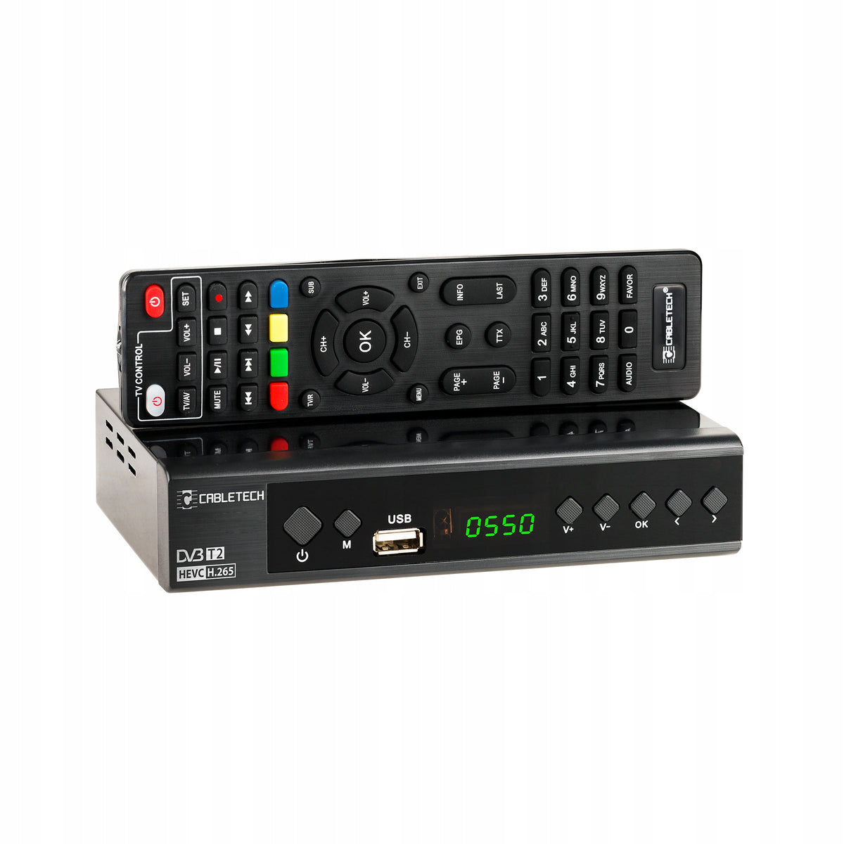 DVB-T2 DVB-C Hevc H.265 10bit terrestrial TV set-top box Cabletech Packaging status original
