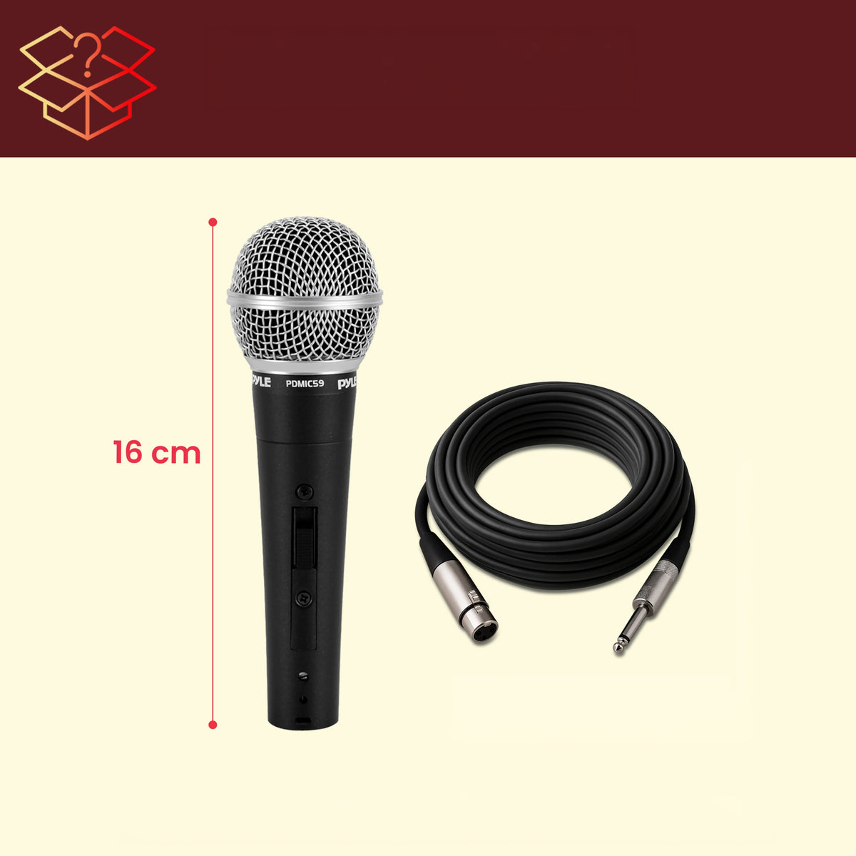 DYNAMIC VOCAL MICROPHONE PROFESSIONAL CABLE PYLE USA Packaging status original