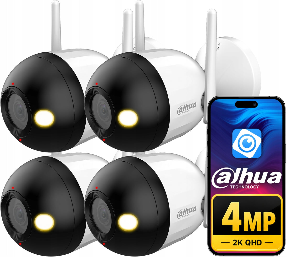 Dahua x4 4MPx 2K+ F4C-PV Smart Dual Light + Audio AI Detection