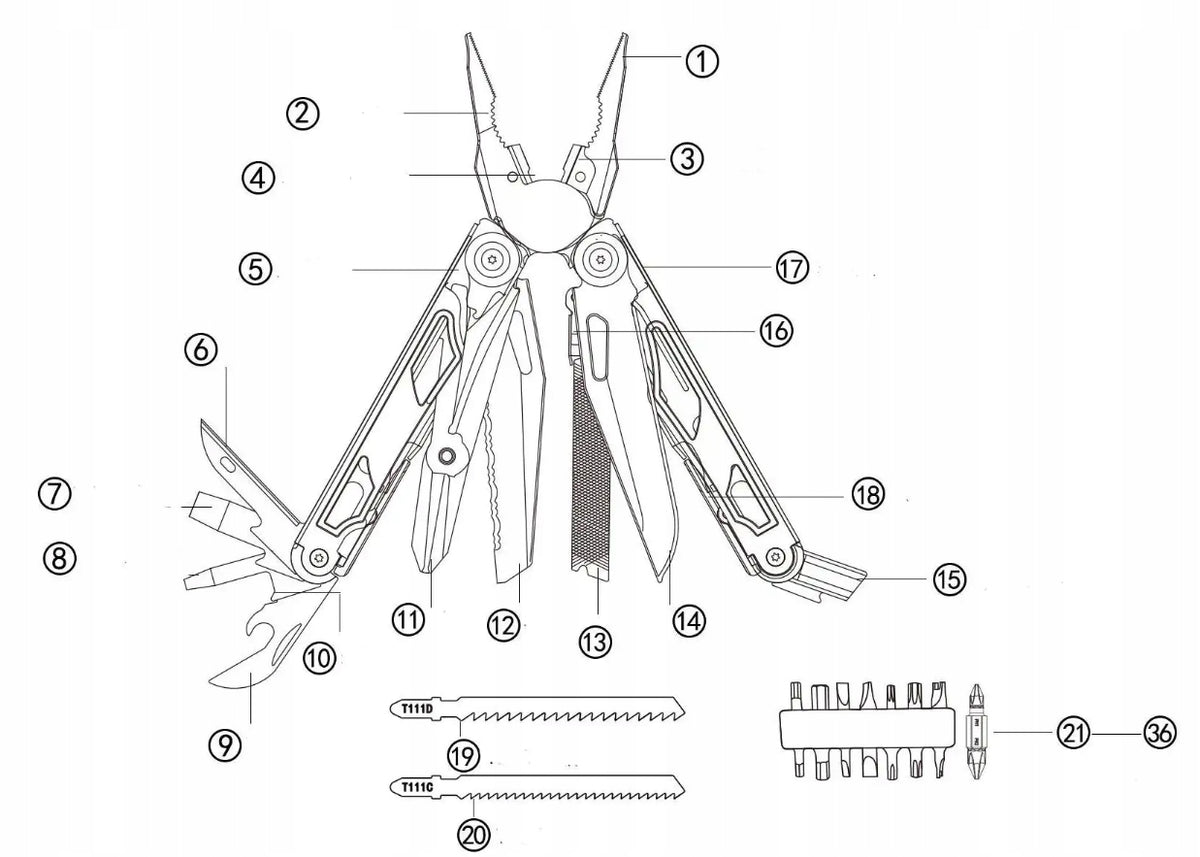 Daicamping DL30 21-in-1 Multitool Manufacturer code Daicamping DL30