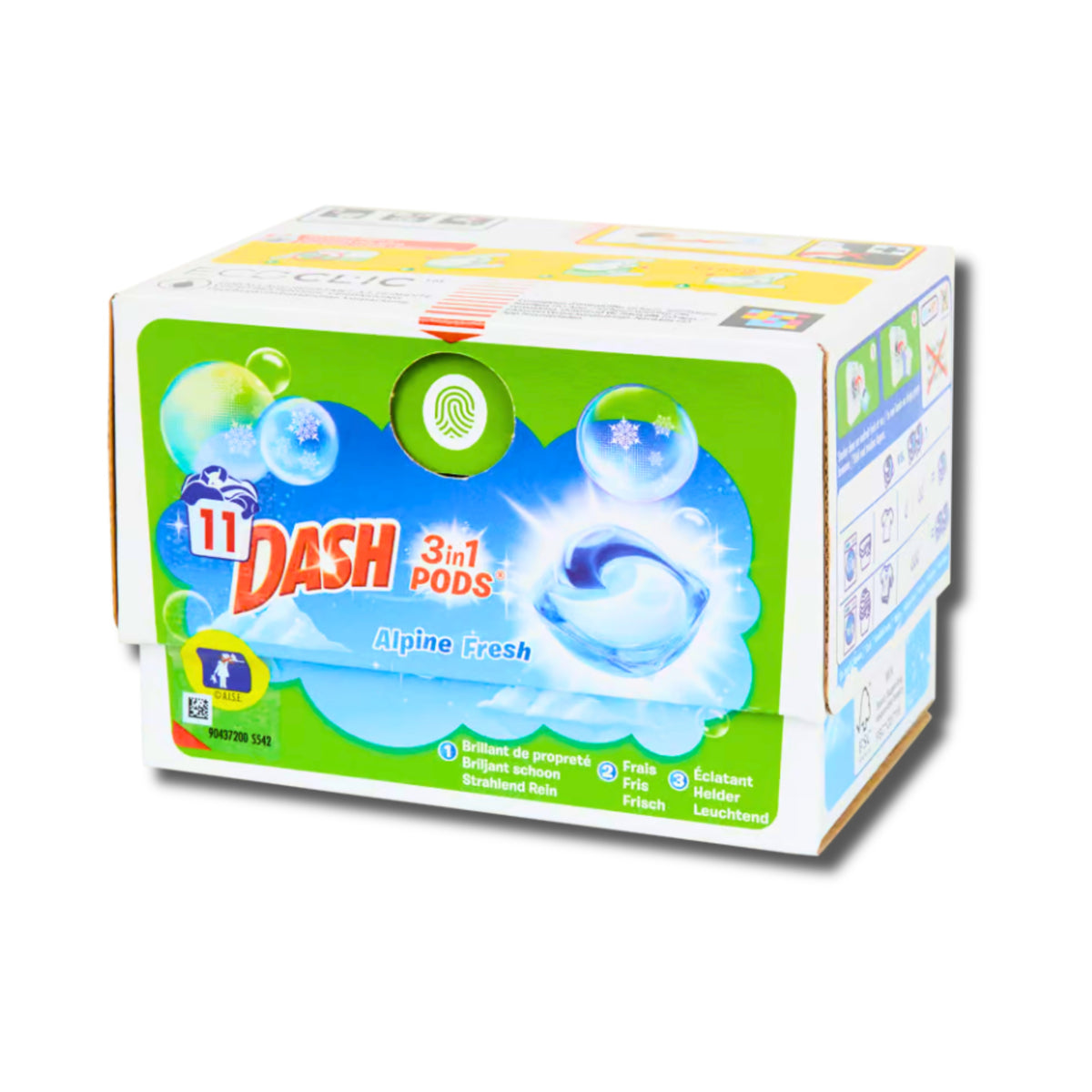 Dash 3 in 1 Alpine Fresh Washing Capsules 11 Pieces