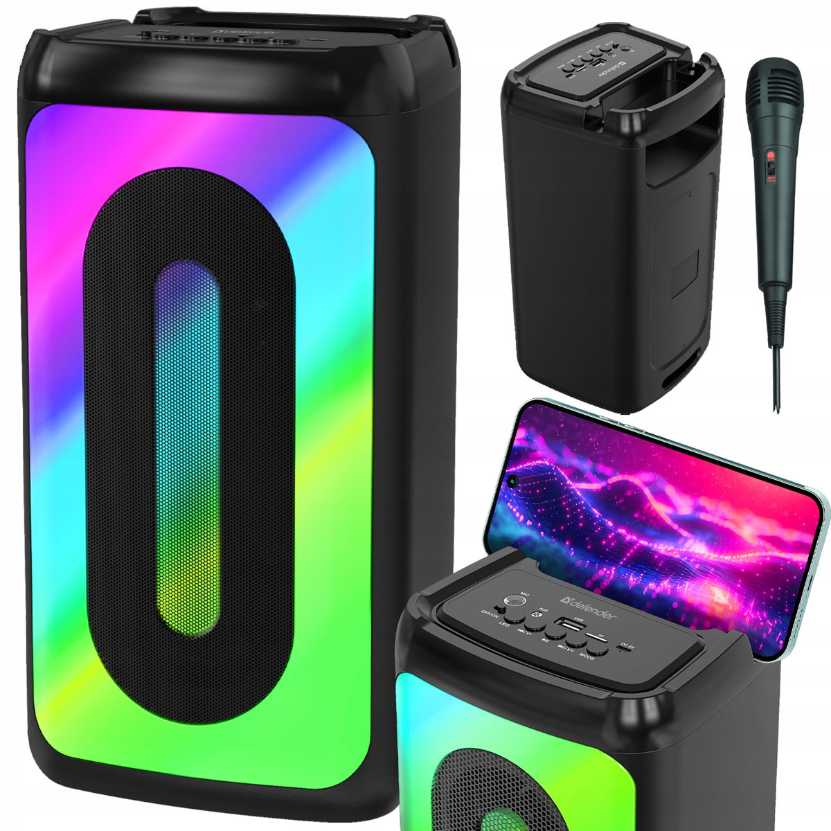 Defender CONCERTO Bluetooth 20W MP3/FM/SD/USB/AUX/TWS/LED/MIC speaker
