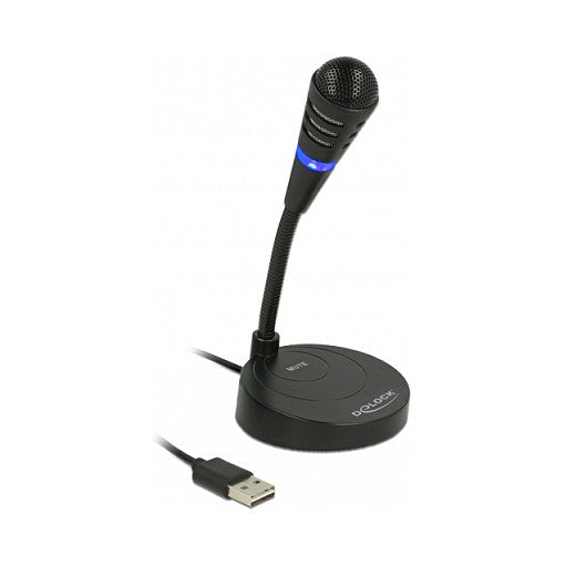 Delock USB microphone with stand and touch mute