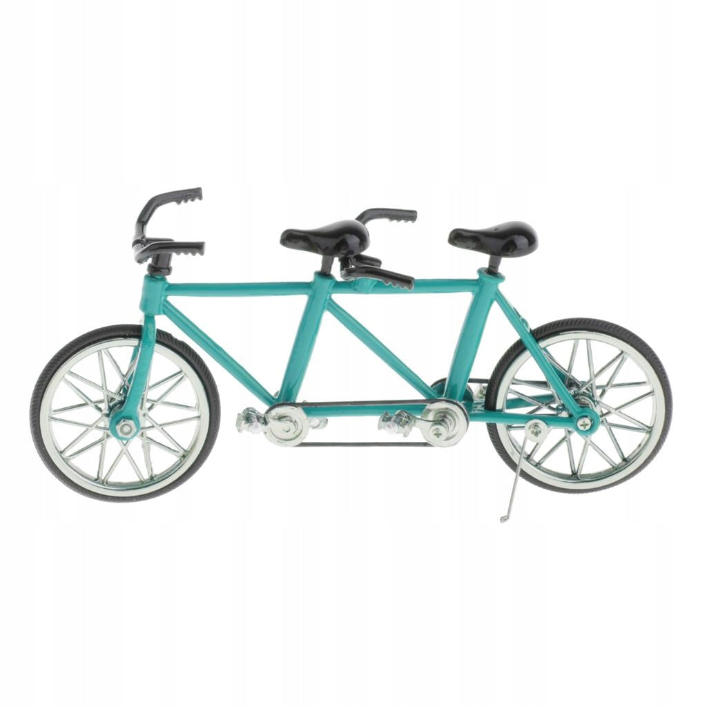Deluxe Tandem Bicycle Model Bike Miniature For Children Home Blue Packaging status original