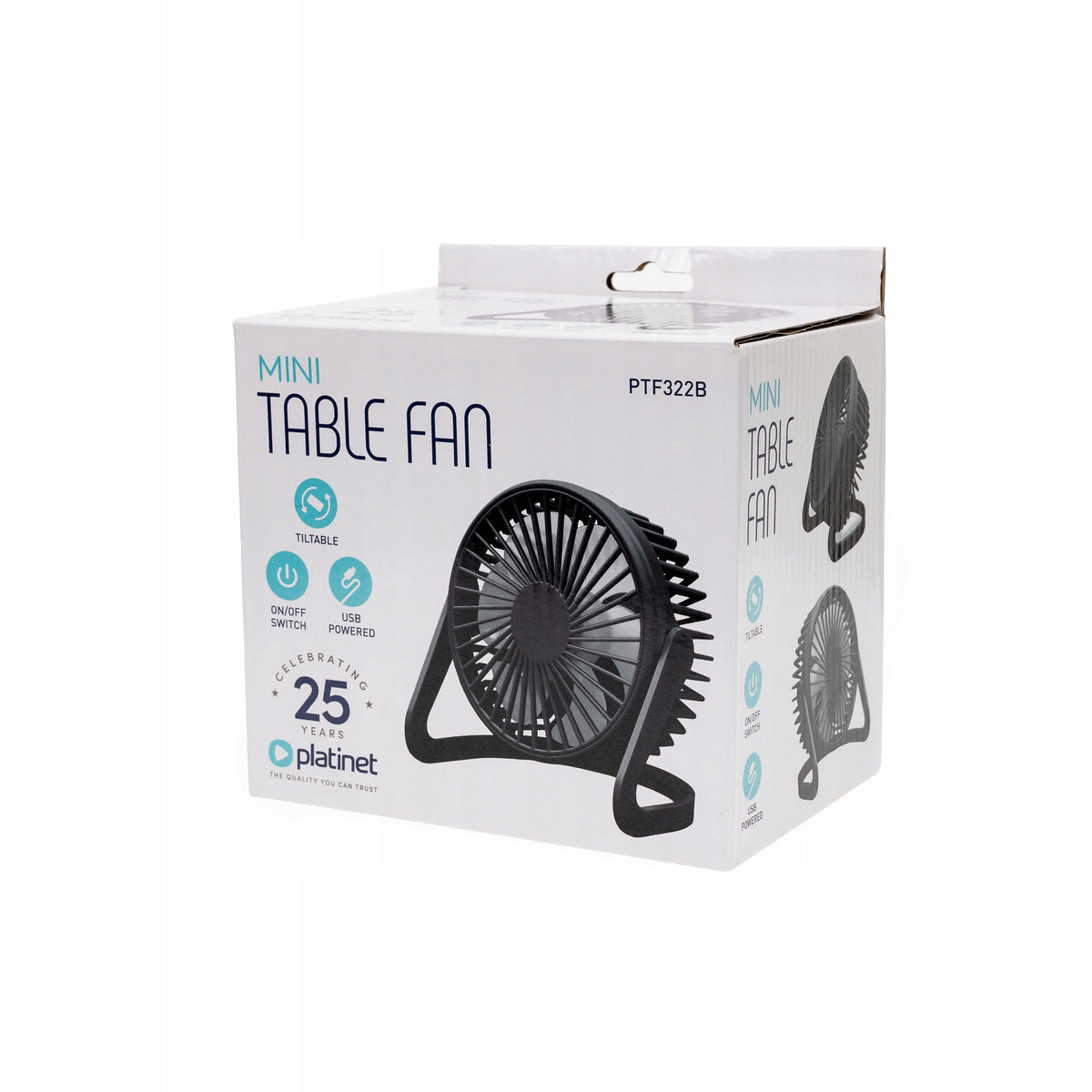 Desk Fan USB Windmill Mini Portable Windmill Black Manufacturer code PTF322B