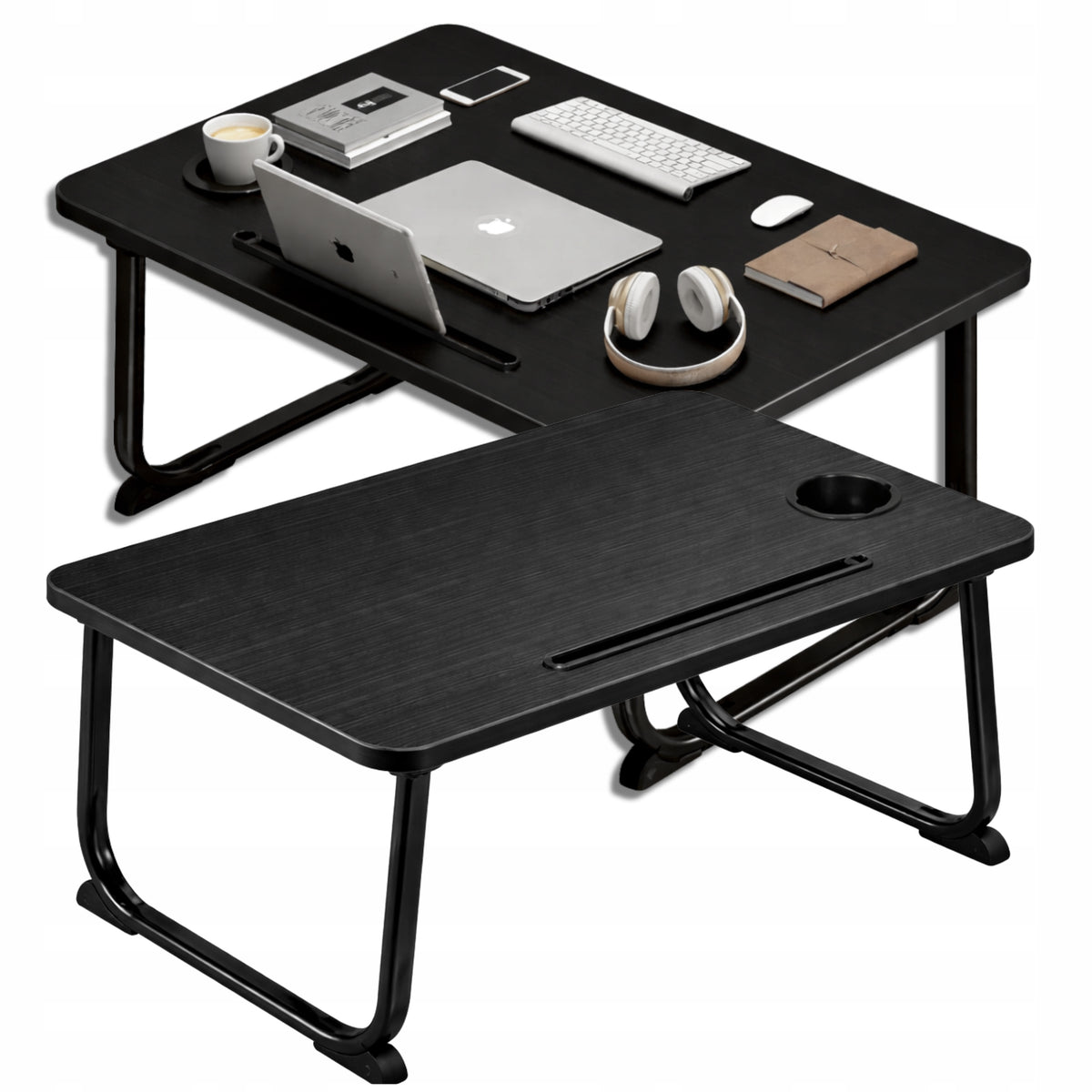 Desk Mobile Computer Laptop Table Tablet Black Folding Small