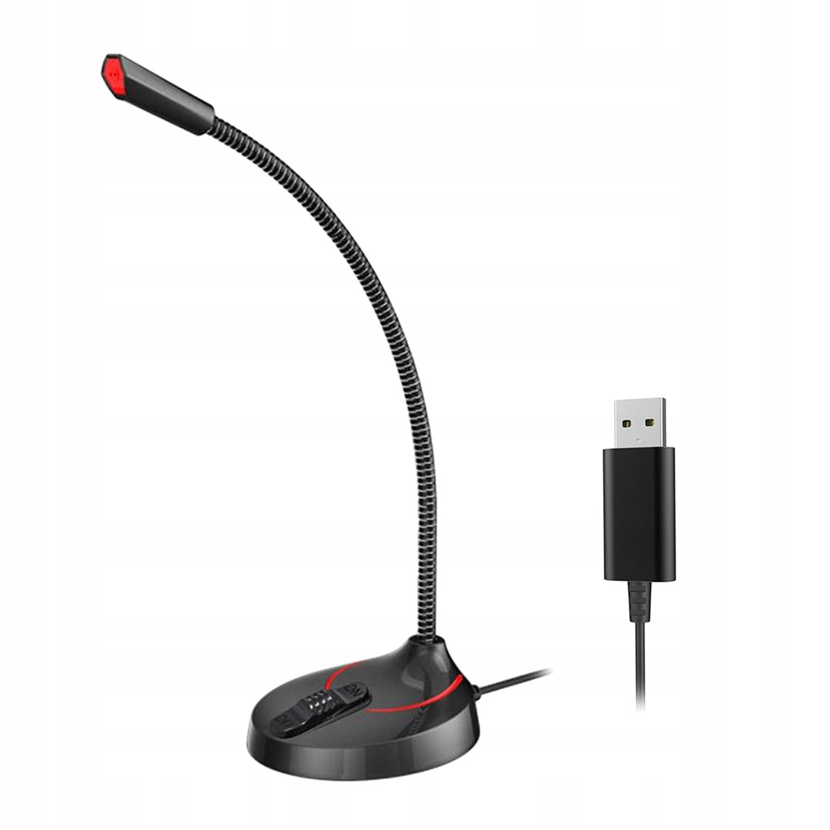 Desktop USB/3.5mm Microphone for PC Computer, Professional F12 Black USB