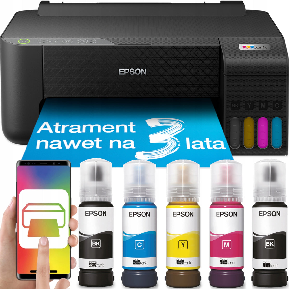 Device PRINTER EPSON EcoTank Printing COLOR WiFi SMART USB + INKS