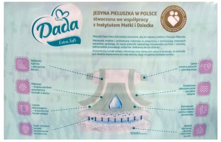 Diapers Dada Extra Soft Size 4 82 pcs JUMBOBAG Packaging status original
