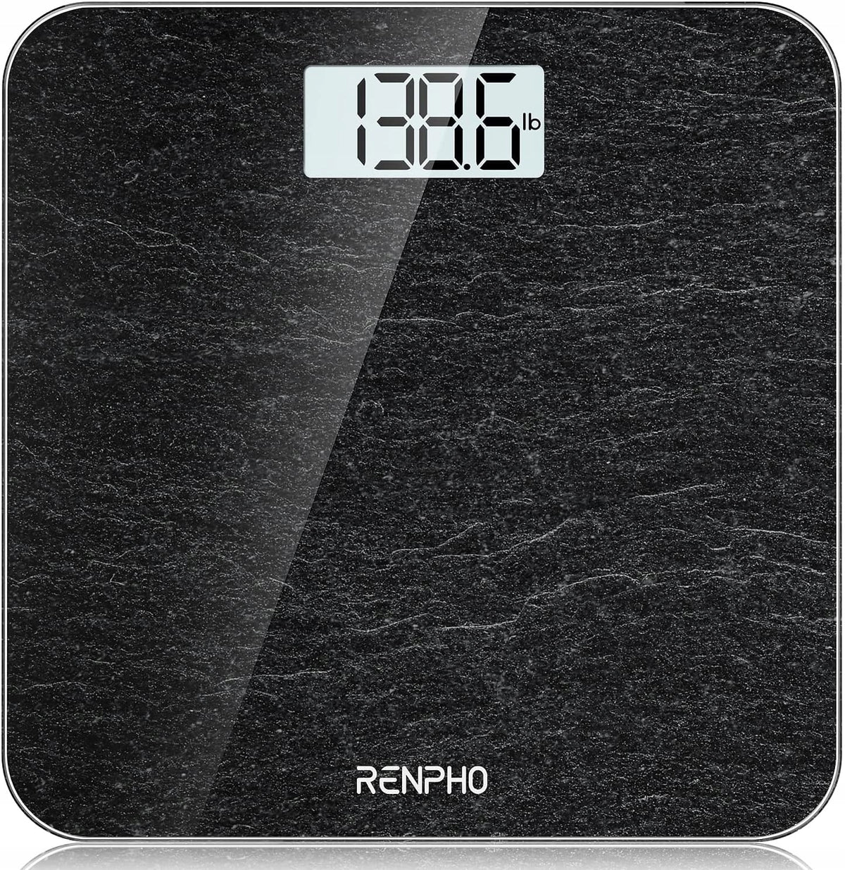 Digital Bathroom Scale With Step-On Technology Precision Sensors Black