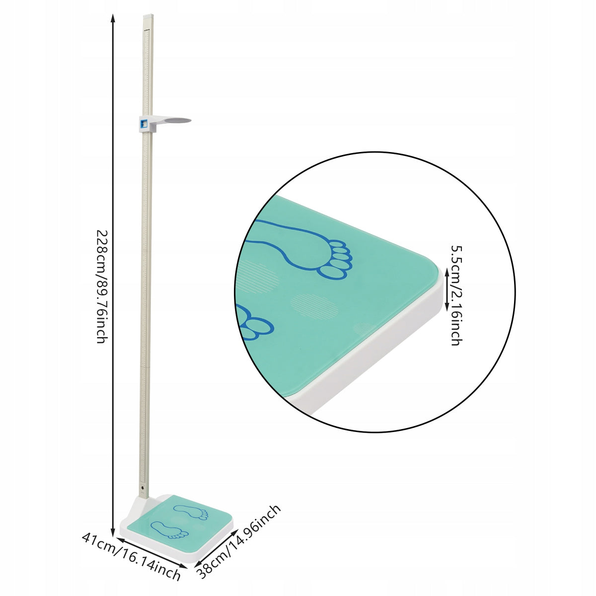 Digital Physician Scale,Height and Weight Scale with LED Screen,38*41*5.5cm Packaging status original