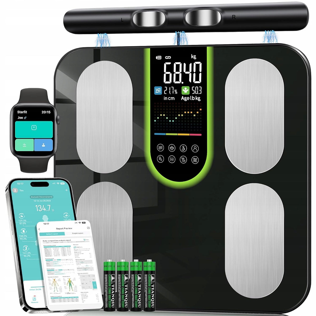 Digital Scale Body Analysis 58 Parameters With BT Application 180kg LetronFG2421
