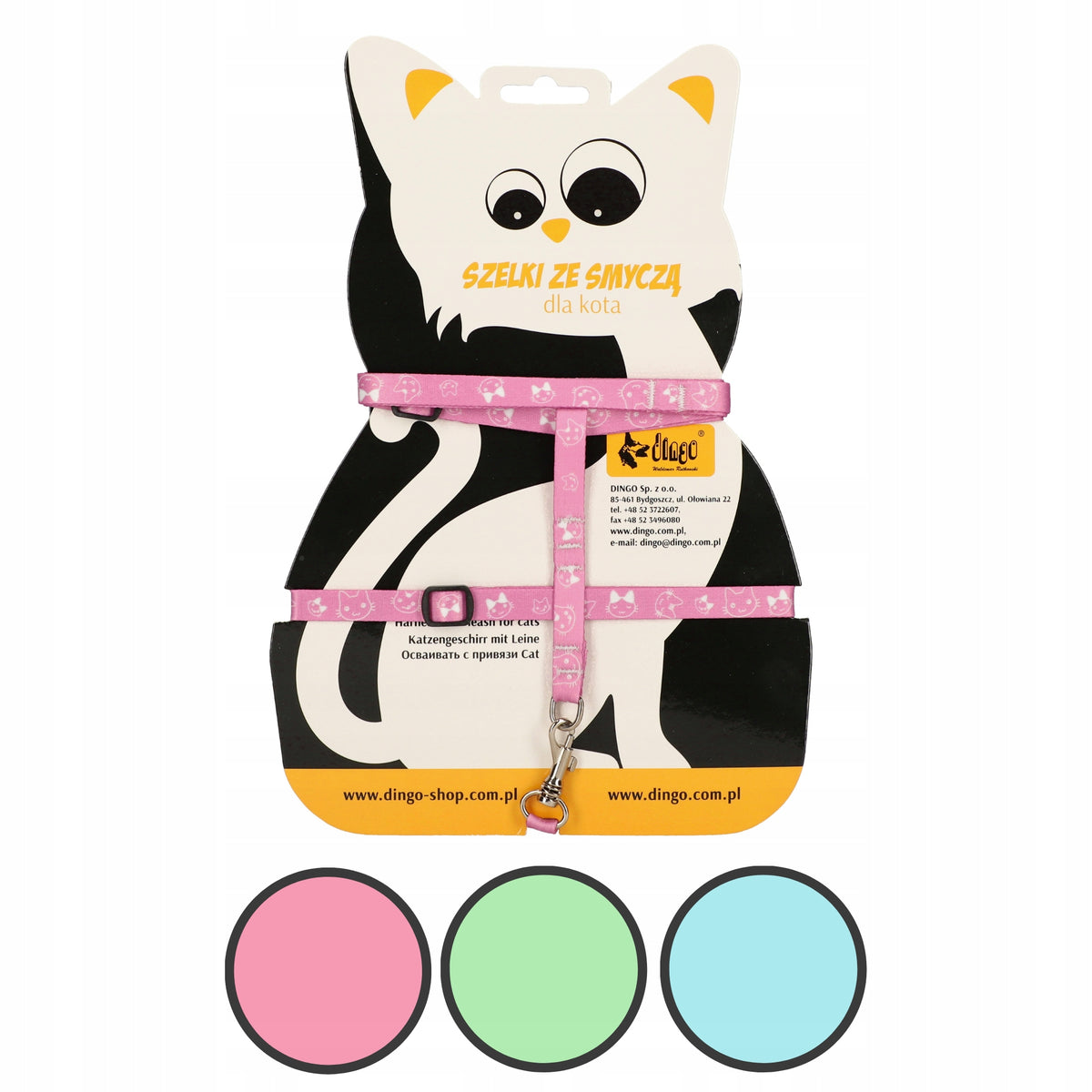 Dingo HARNESS+Cat LEASH Fun Cat PINK Brand Dingo
