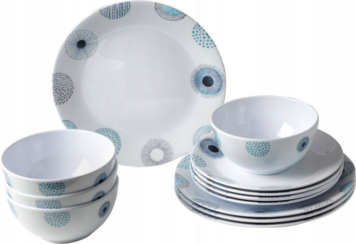 Dinner set 12 el. melamine DeepSea Brunner