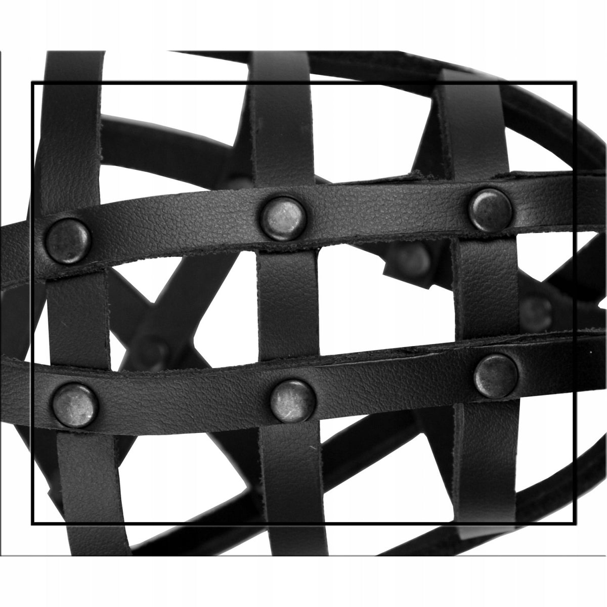 Dino Leather muzzle Riveted for dog No. 40 Amstaff black Manufacturer code 60040