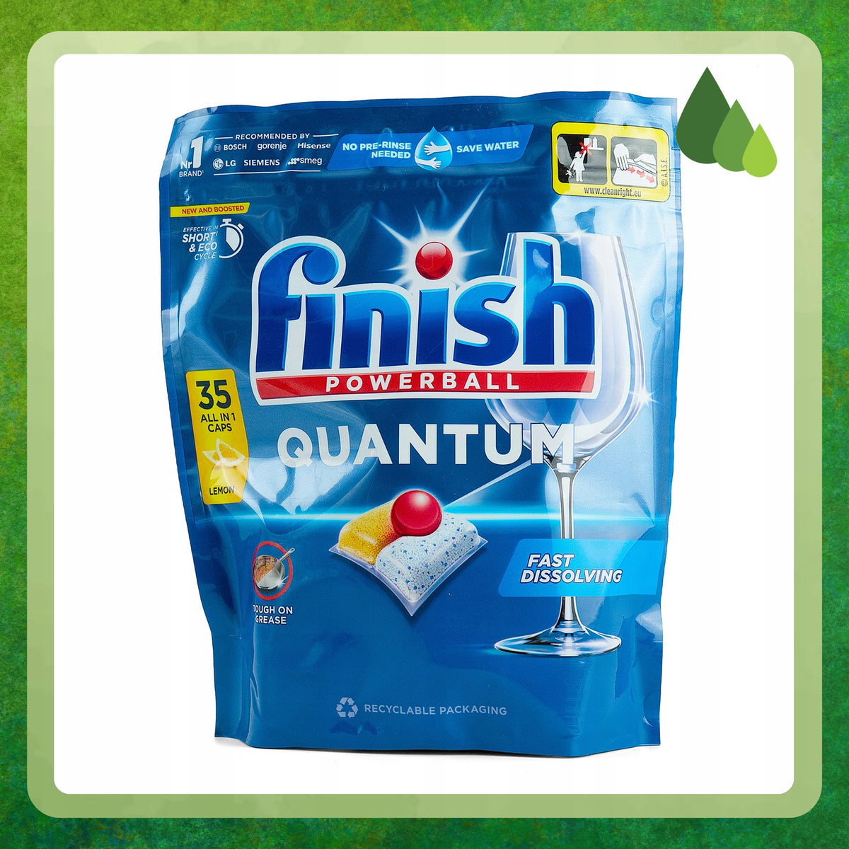 Dishwasher Tablets FINISH PowerBall Quantum All in One Lemon 35 pcs Brand Finish