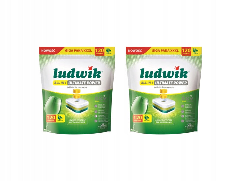 Dishwasher Tablets LUDWIK All In One Ultimate Power Lemon - 240 pcs.
